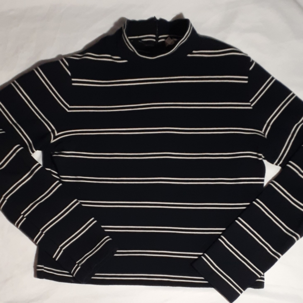 Black and White Turtleneck